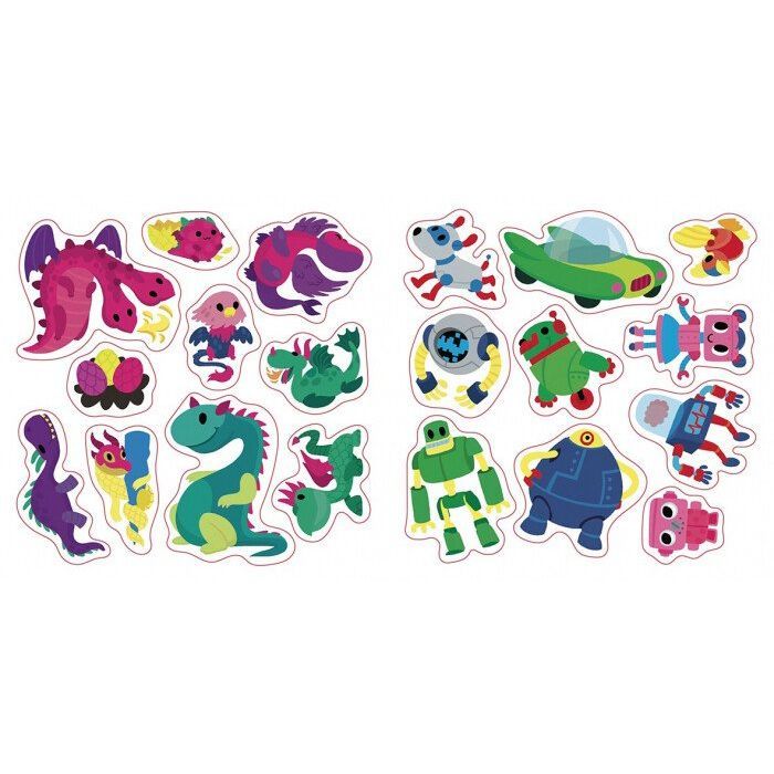 Книга Чарівні світи. Роботи. Монстрики. Дракони. Прибульці. Альбомчик-наклейчик - А. Журба Ранок (9786170967787) изображение 4