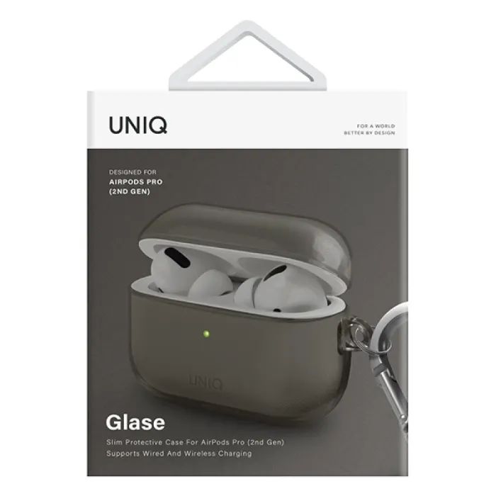 Чехол для наушников Uniq Glase AirPods Pro 2 gen Glossy Clear (8886463683583) изображение 3