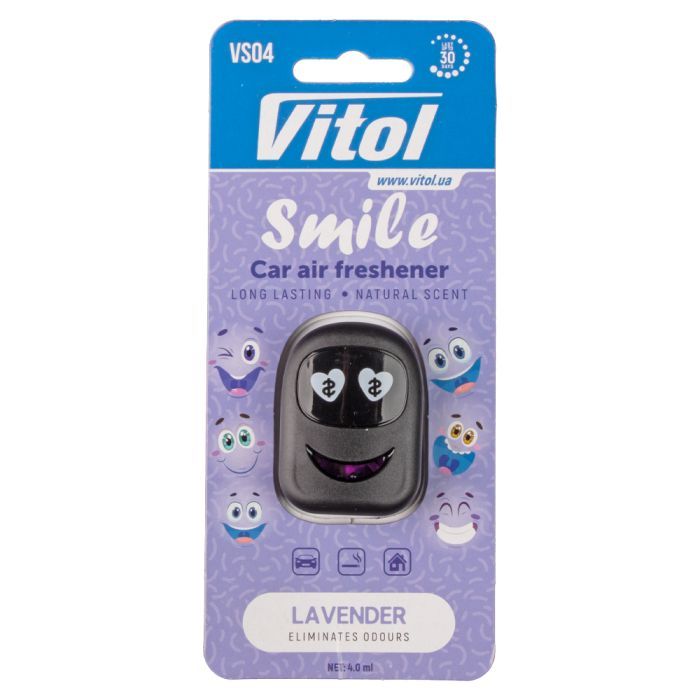 Ароматизатор для автомобиля VITOL Smile Lavender 4мл (VS04)