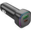 Зарядний пристрій BOROFONE 1xUSB-C PD30W + 1xUSB QC3.0 car adapter black (6941991110818) зображення 3
