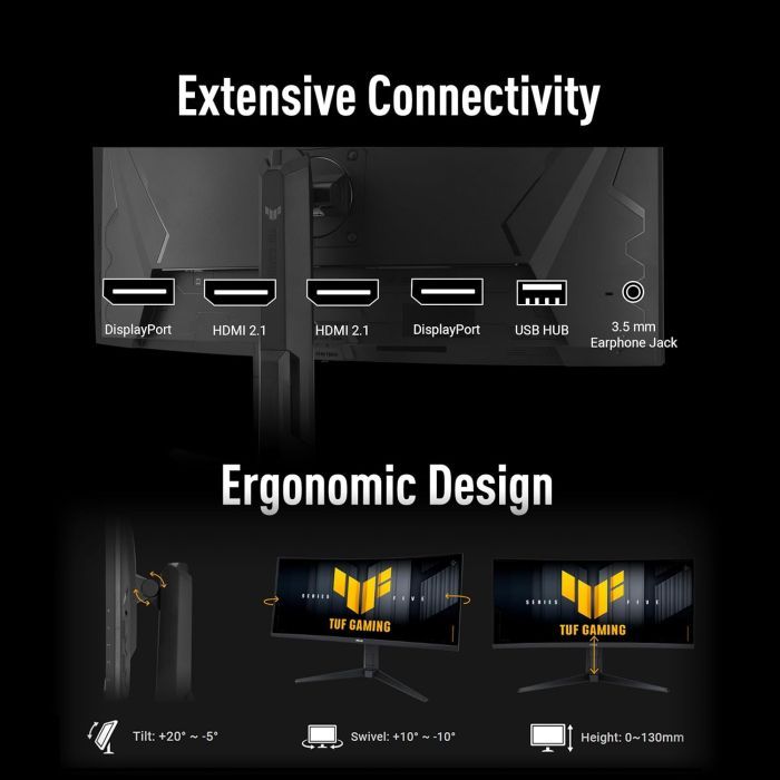 Монітор ASUS TUF Gaming VG34WQL5A (90LM0CI1-B01171) зображення 8