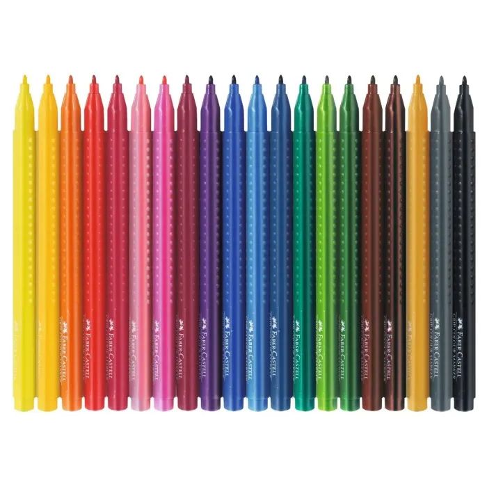 Фломастеры Faber-Castell трехгранные Grip felt-tip pen, 20 цветов (17766) изображение 3