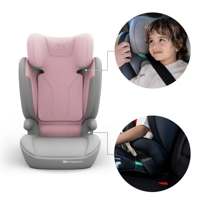 Автокрісло Kinderkraft i-Spark 2 Plus i-Size Pink (KCISPA02PNKPL00) (5902533931507) зображення 5
