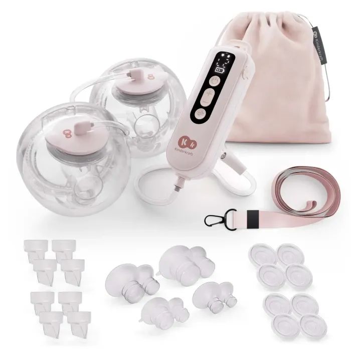 Молоковідсмоктувач Kinderkraft подвійний електричний GentleFlow Pink (5902533931033)