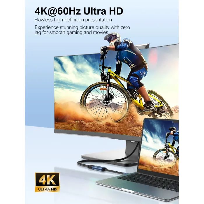 Перехідник USB-C to HDMI 4K60Hz LDNIO (HD-10C) зображення 2