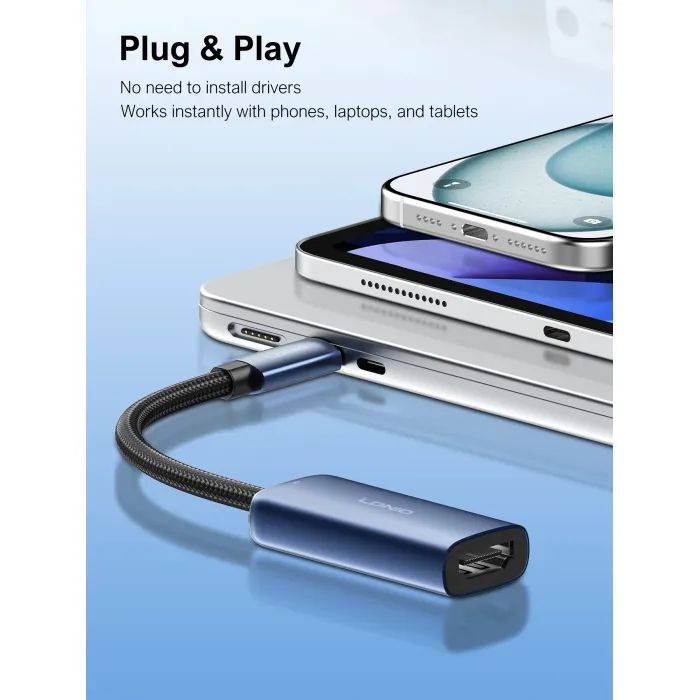 Перехідник USB-C to HDMI 4K60Hz LDNIO (HD-10C) зображення 3
