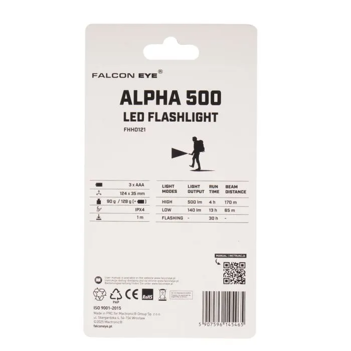 Ліхтар Falcon Eye тактичний Alpha 500 (500 Lm) Focus (FHH0121) (DAS303972) зображення 6