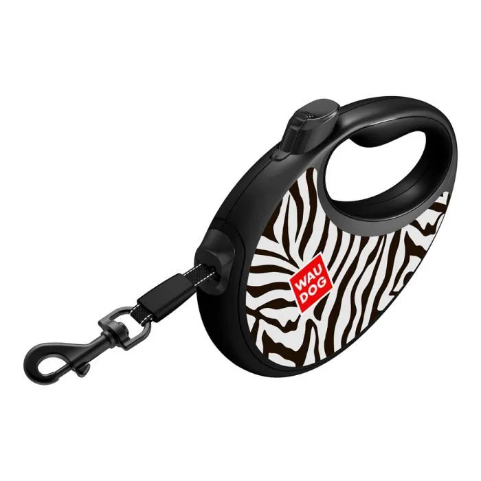 Поводок для собак WAUDOG R-leash с контейнером для пакетов "Зебра", светоотражающая лента S (255-0055) изображение 3