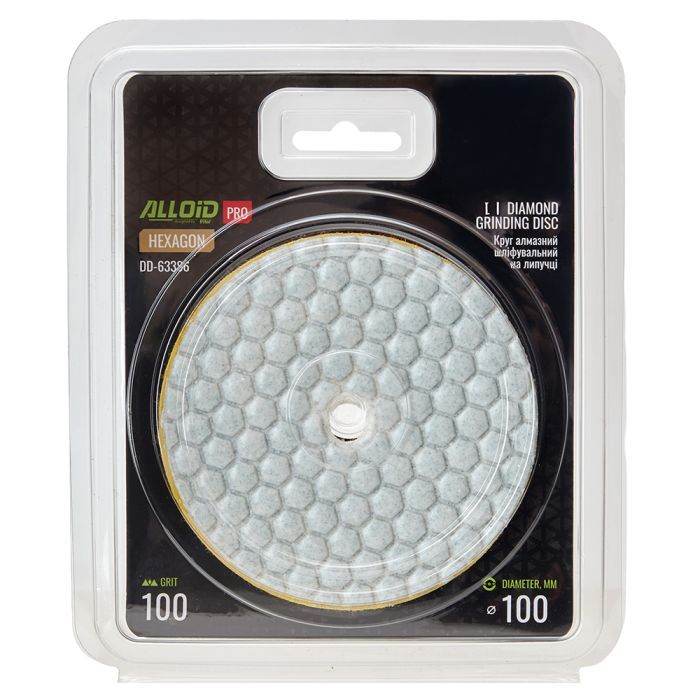Круг зачистной Alloid Pro, алмазный, шлифовальный, на липучке, HEXAGON, 100мм, зерно 1500 (DD-63392) изображение 4