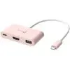 Концентратор J5create USB-C 3-in-1 1xHDMI + 1xUSB 3.2 + 1xUSB-C PD100W pink (JCA379ER-N)