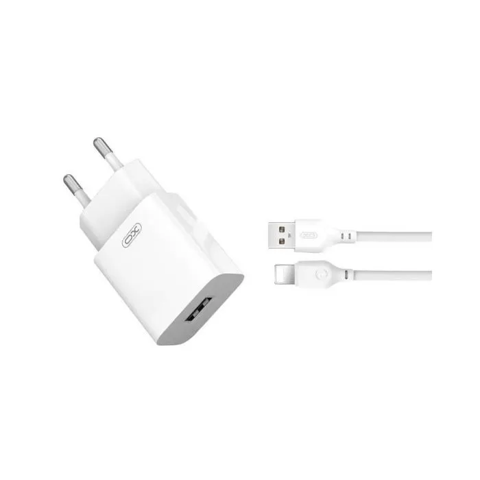 Зарядное устройство XO L99 USB 12W + cable USB to Lightning white (L99-L-WH) изображение 2