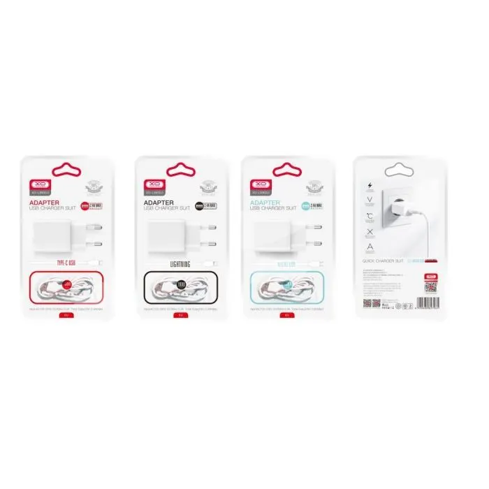 Зарядное устройство XO L99 USB 12W + cable USB to Lightning white (L99-L-WH) изображение 4