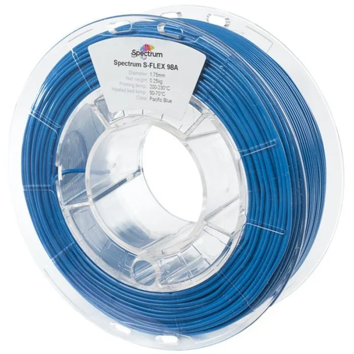 Пластик для 3D-принтера Spectrum S-Flex 98A 1.75mm 0.25kg BLUE, PACIFIC (80525)