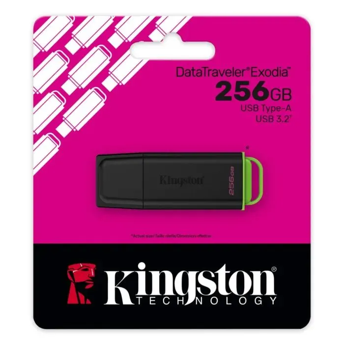 USB флеш накопичувач Kingston 256GB DataTraveler Exodia Black-Green USB 3.2 (DTXG2/256GB) зображення 5