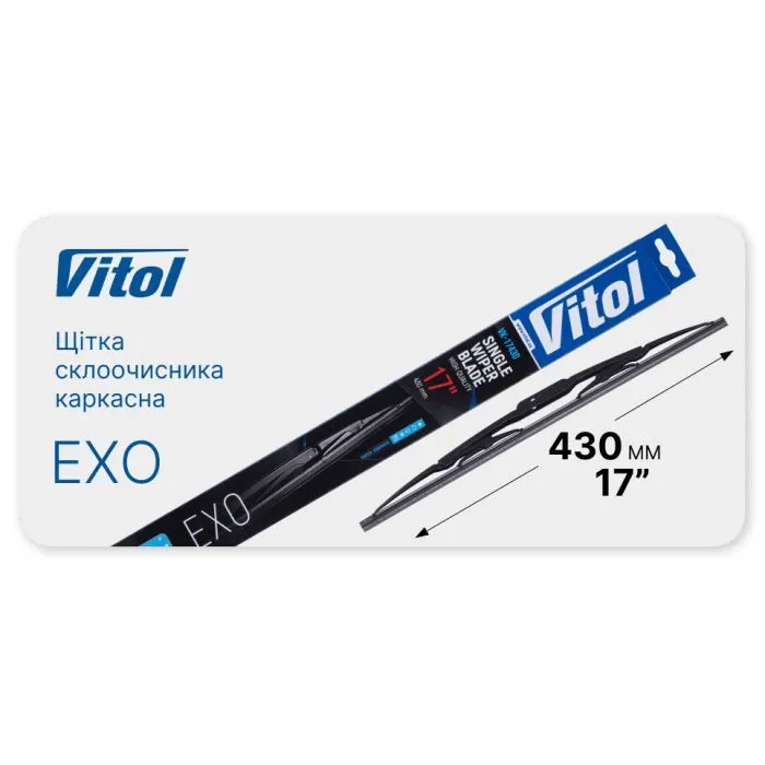 Щітка склоочисника Vitol EXO 17" (430 мм) (VK-17430) зображення 4