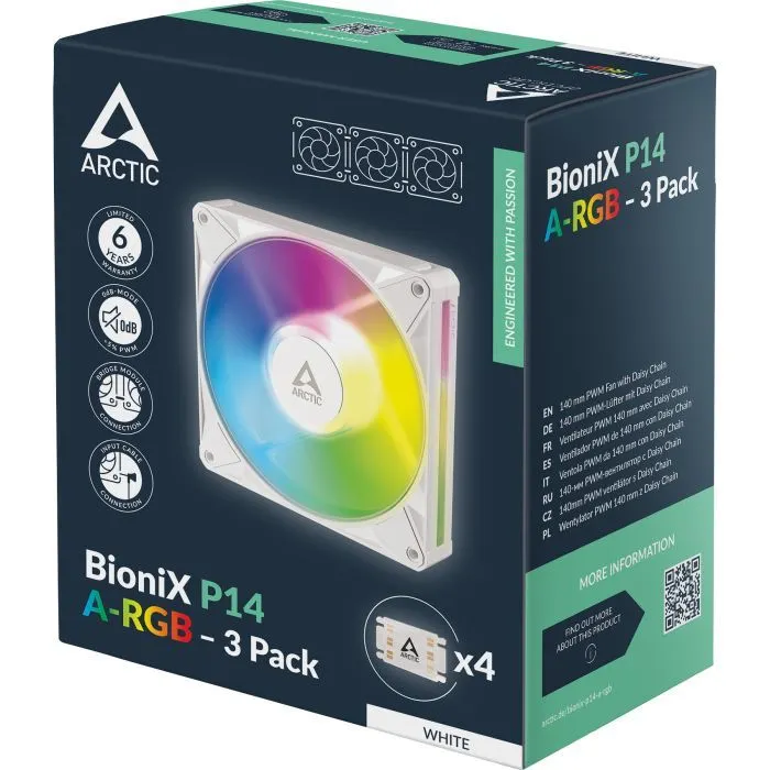 Кулер до корпусу Arctic BioniX P14 A-RGB 3-P (ACFAN00342A) зображення 10