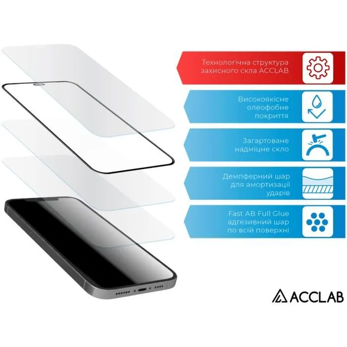 Скло захисне ACCLAB Full Glue Samsung S21+ (G996) Black (1283126510502) зображення 4