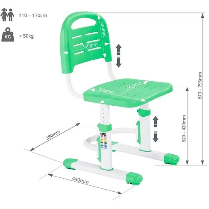 Школьный стул FunDesk зелений (SST3LS Green) изображение 3