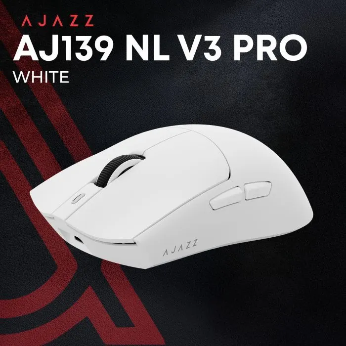 Мишка Ajazz AJ139 Near Link V3 Pro+ Wireless/Bluetooth/USB White (AJ139-NL-V3-PRO-W) зображення 3