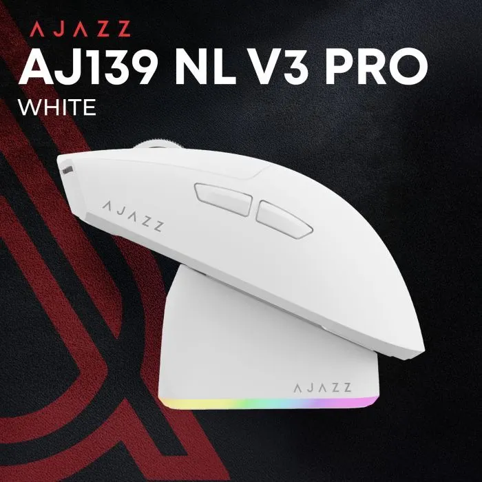 Мишка Ajazz AJ139 Near Link V3 Pro+ Wireless/Bluetooth/USB White (AJ139-NL-V3-PRO-W) зображення 6