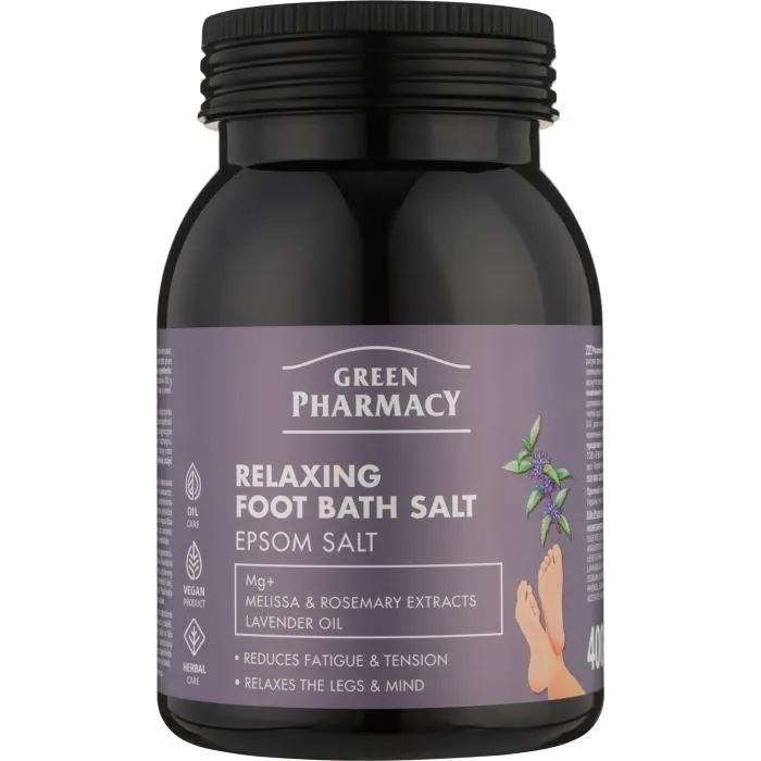 Сіль для ванн Green Pharmacy Relaxing Foot Bath Salt 400 г (4823015947032)