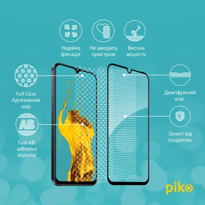 Скло захисне Piko Full Glue ESD Xiaomi Poco C85 4G Black (1283126628290) зображення 4