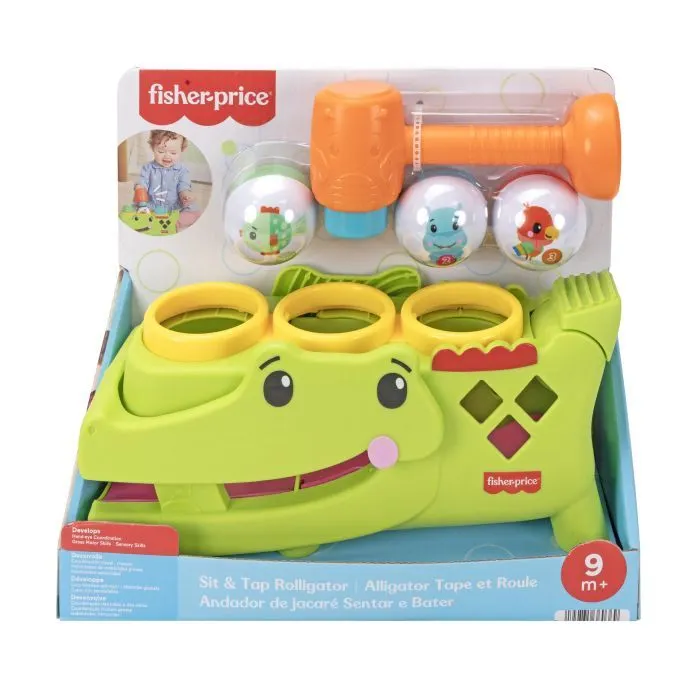 Розвиваюча іграшка Fisher-Price Крокодильчик Катай та стукай (JLB94) зображення 6