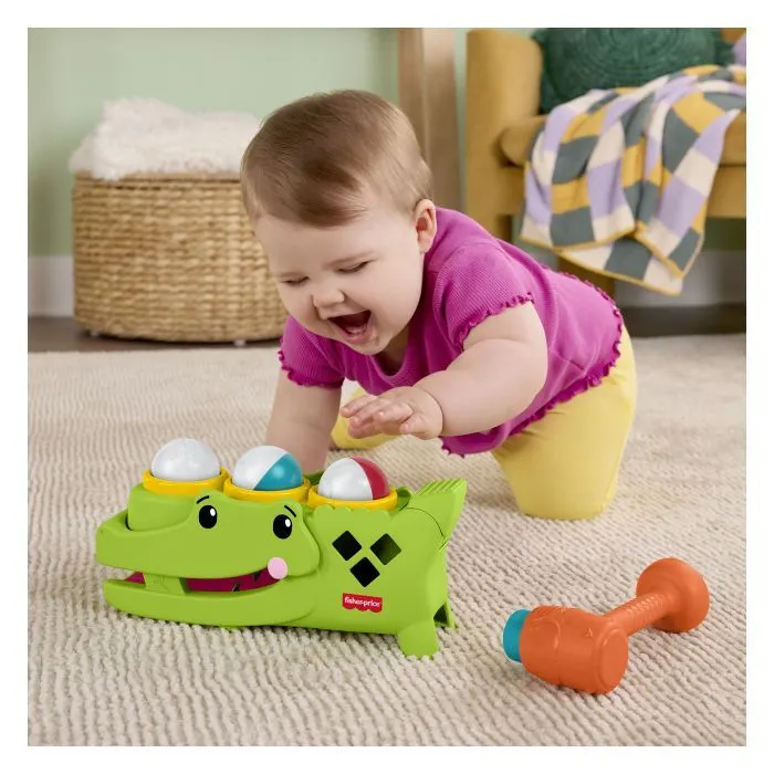 Розвиваюча іграшка Fisher-Price Крокодильчик Катай та стукай (JLB94) зображення 8