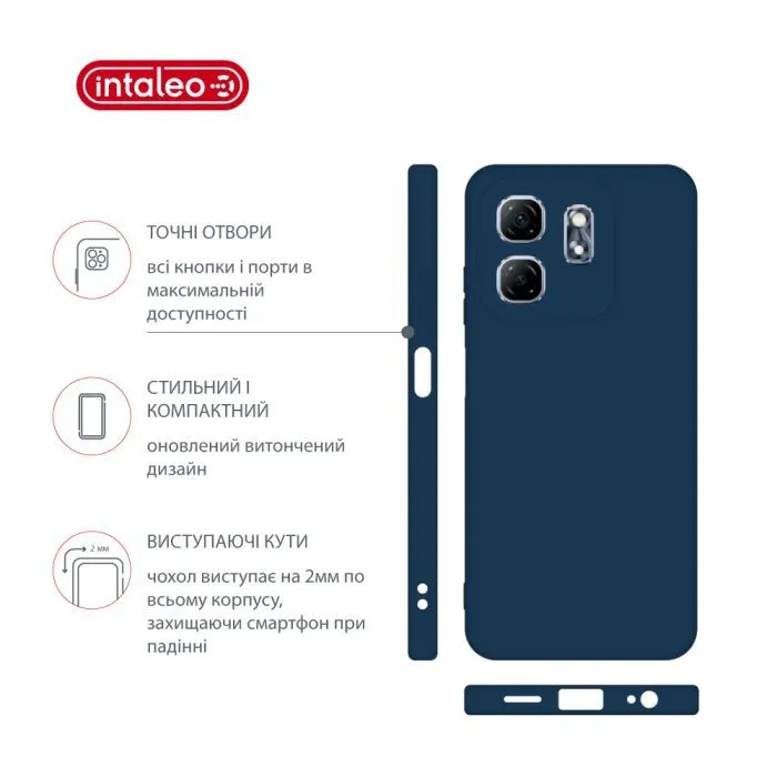 Чохол до мобільного телефона Intaleo SoftShell Infinix Hot 50i Blue (1283126609374) зображення 4