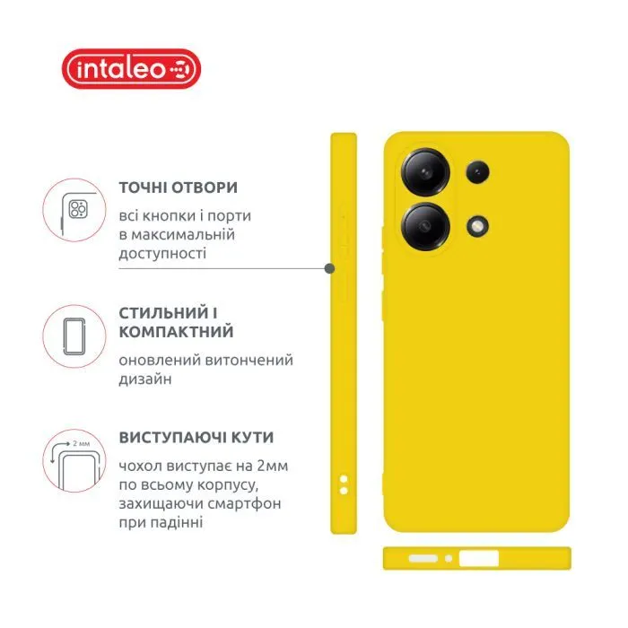 Чохол до мобільного телефона Intaleo Silicone Xiaomi Redmi Note 13 4G Yellow (1283126601057) зображення 4