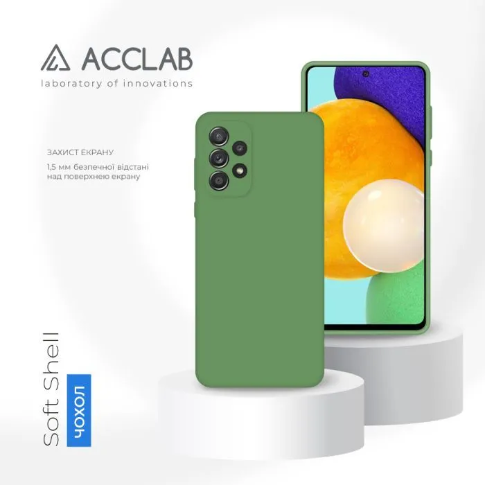 Чохол до мобільного телефона ACCLAB SoftShell Samsung Galaxy A72 Green (1283126560842) зображення 4