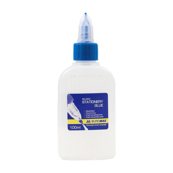 Клей Buromax Stationery glue, 100 мл, cap dispenser, JOBMAX (BM.4822)