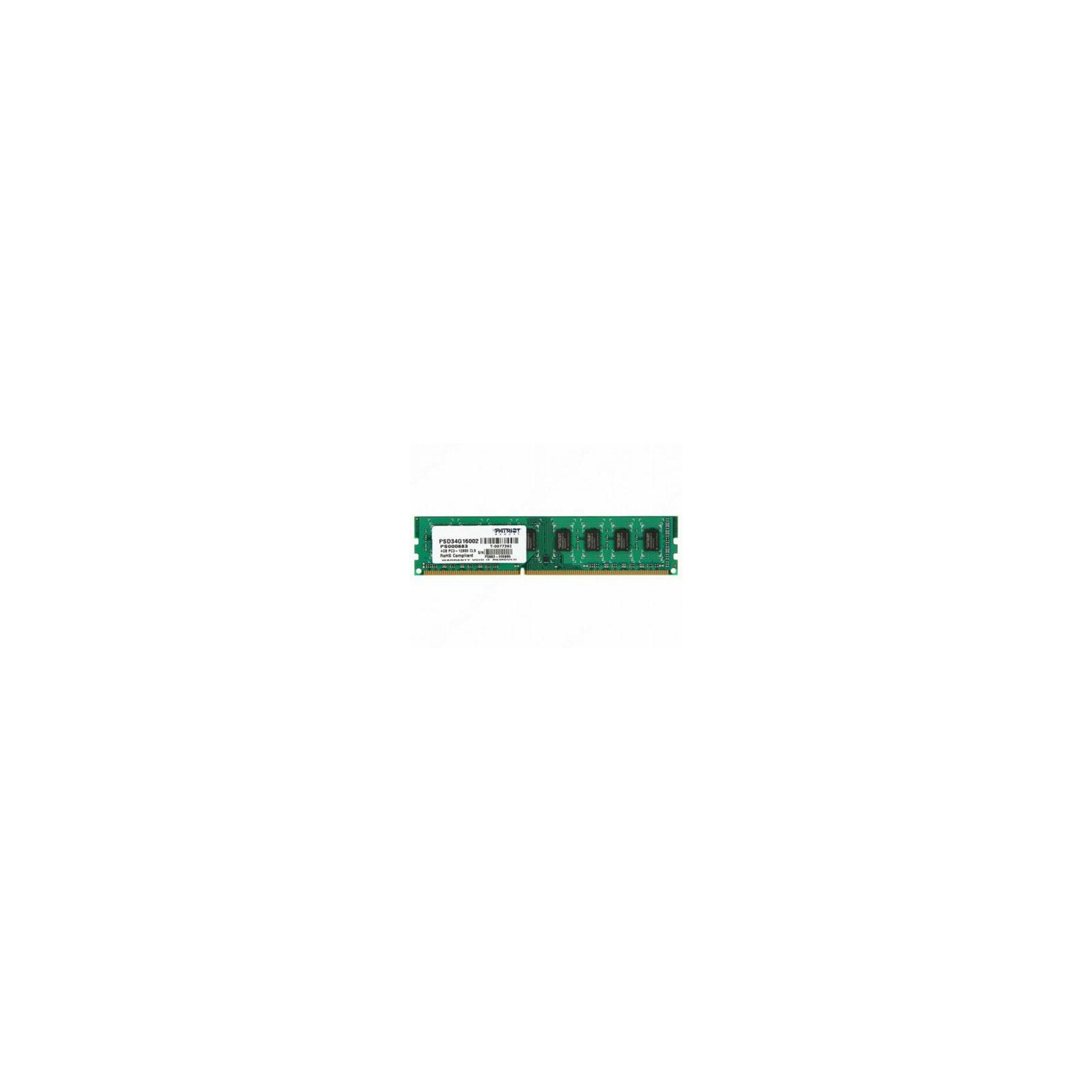 Модуль пам'яті для комп'ютера DDR3 4GB 1600 MHz Patriot (PSD34G16002)