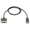 Кабель мультимедийный DisplayPort M to DVI M 2.0m 24+1pin Digitus (AK-340301-020-S)