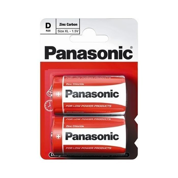 Батарейка Panasonic D R20 RED ZINK * 2 (R20REL/2BPR)