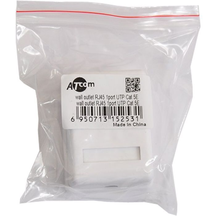 Компьютерная розетка Atcom RJ45 x1 UTP 5e (15253) изображение 2