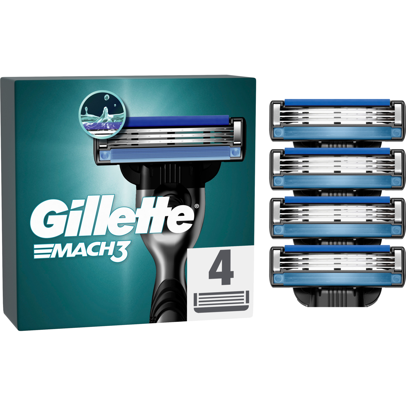Змінні касети Gillette Mach3 4 шт. (3014260243531)