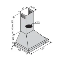 Вытяжка кухонная Ventolux LAZIO 50 WH (750) изображение 2