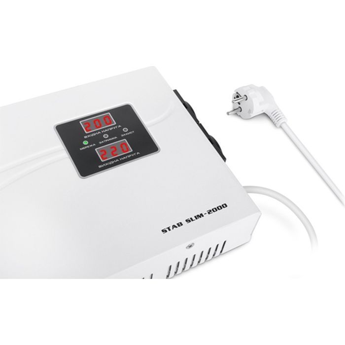 Стабилизатор REAL-EL STAB SLIM-2000, white (EL122400008) изображение 4