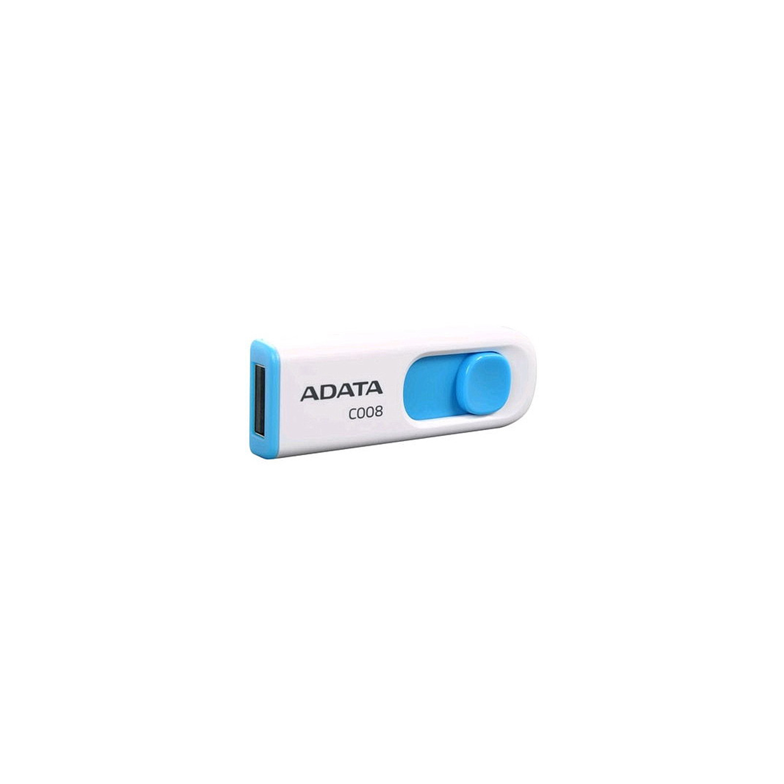 USB флеш накопитель ADATA 64GB C008 White+Blue USB 2.0 (AC008-64G-RWE) изображение 2