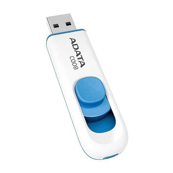 USB флеш накопитель ADATA 16GB C008 White USB 2.0 (AC008-16G-RWE) изображение 3