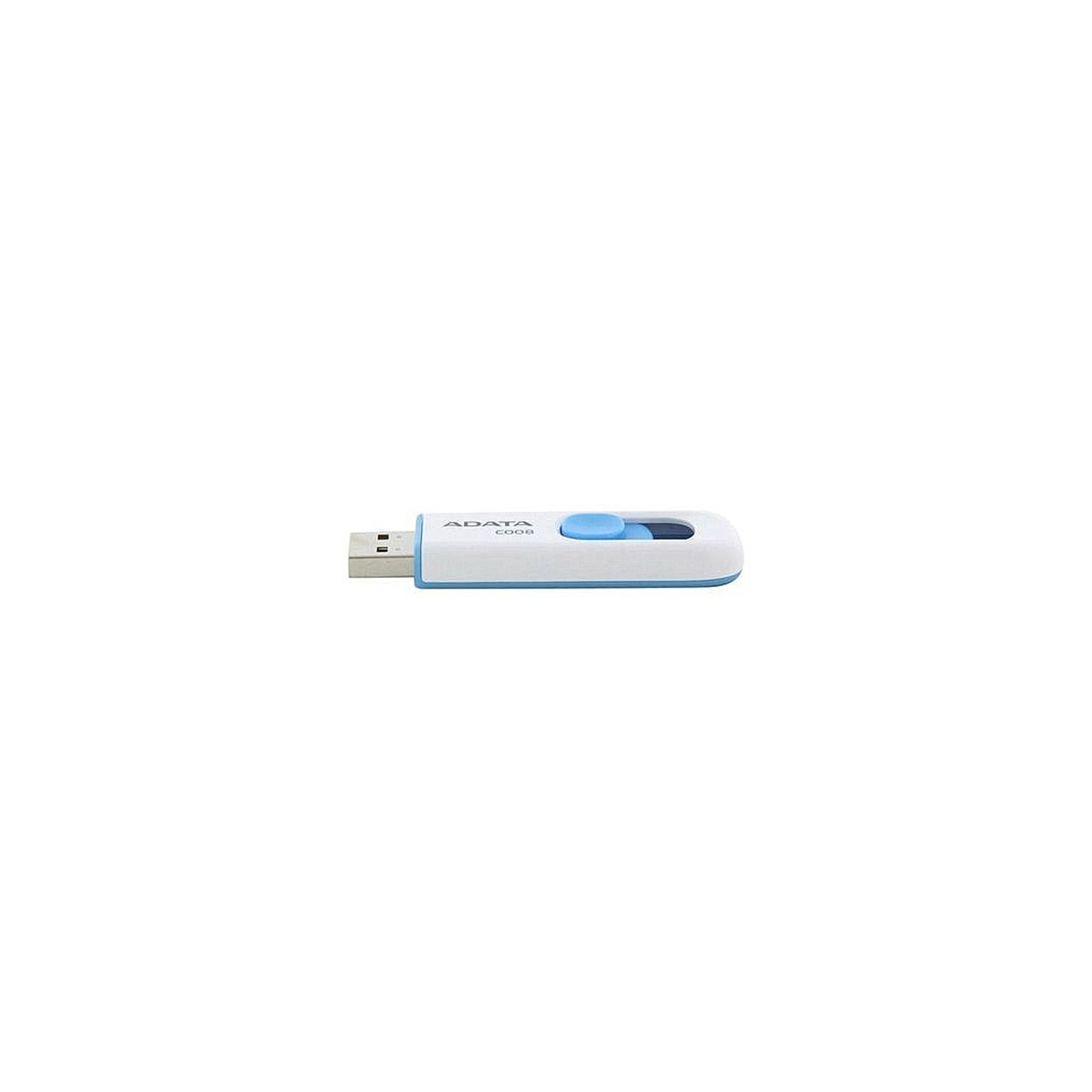 USB флеш накопитель ADATA 64GB C008 White+Blue USB 2.0 (AC008-64G-RWE) изображение 4