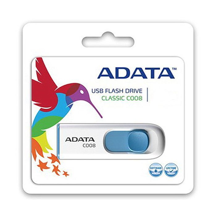 USB флеш накопитель ADATA 16GB C008 White USB 2.0 (AC008-16G-RWE) изображение 5