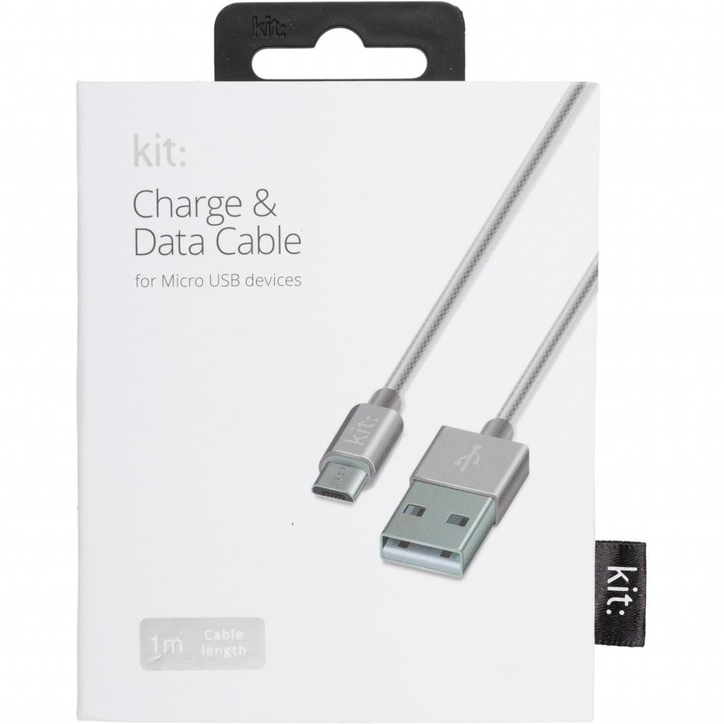Дата кабель USB 2.0 AM to Micro 5P 1.0m Kit (8600USBNYLSI) изображение 3