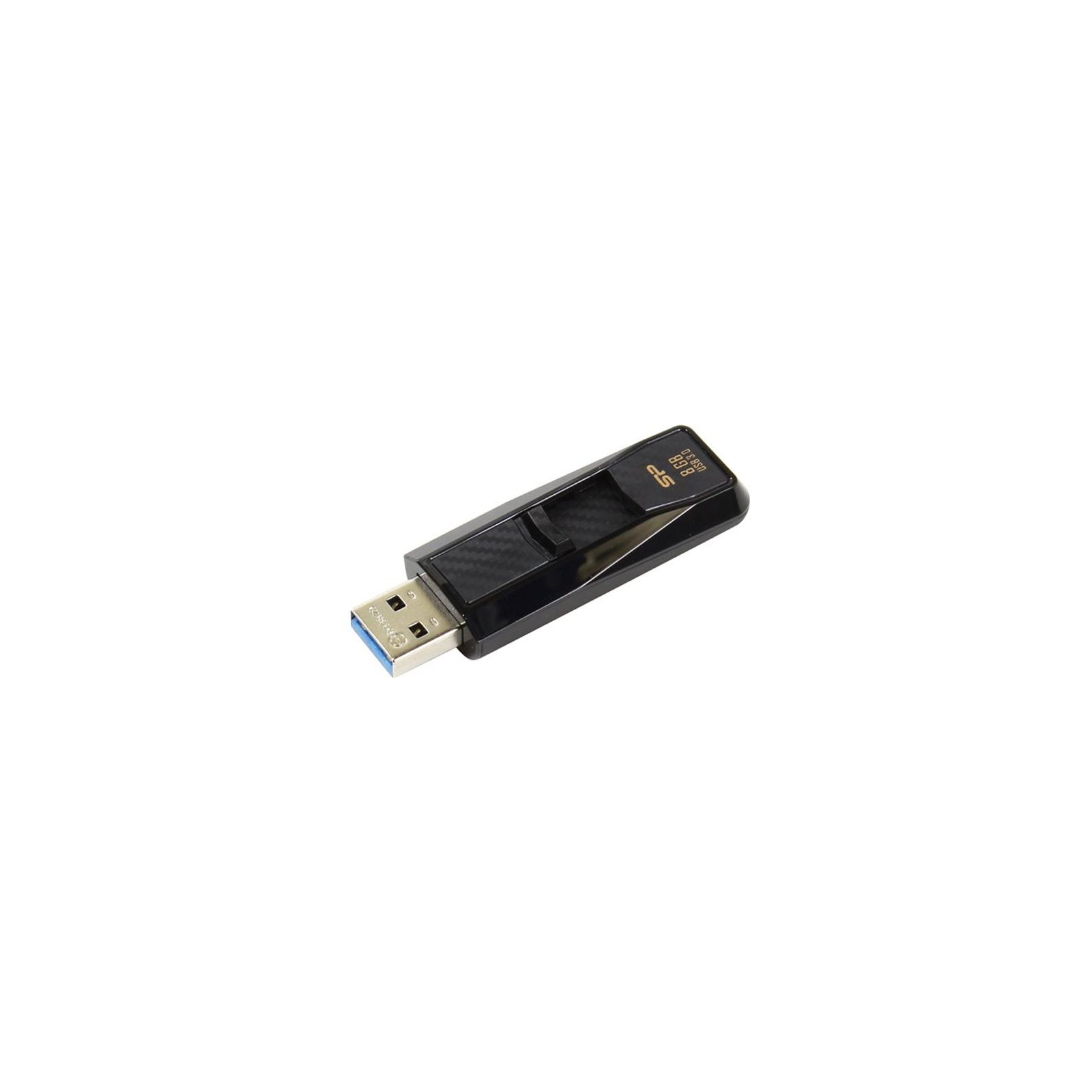 USB флеш накопитель Silicon Power 8GB B50 Black USB 3.0 (SP008GBUF3B50V1K) изображение 4
