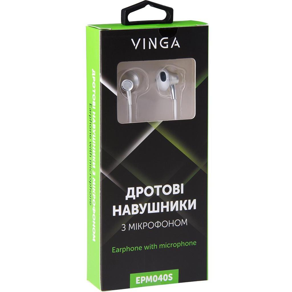 Навушники Vinga EPM040 Silver (EPM040S) зображення 4