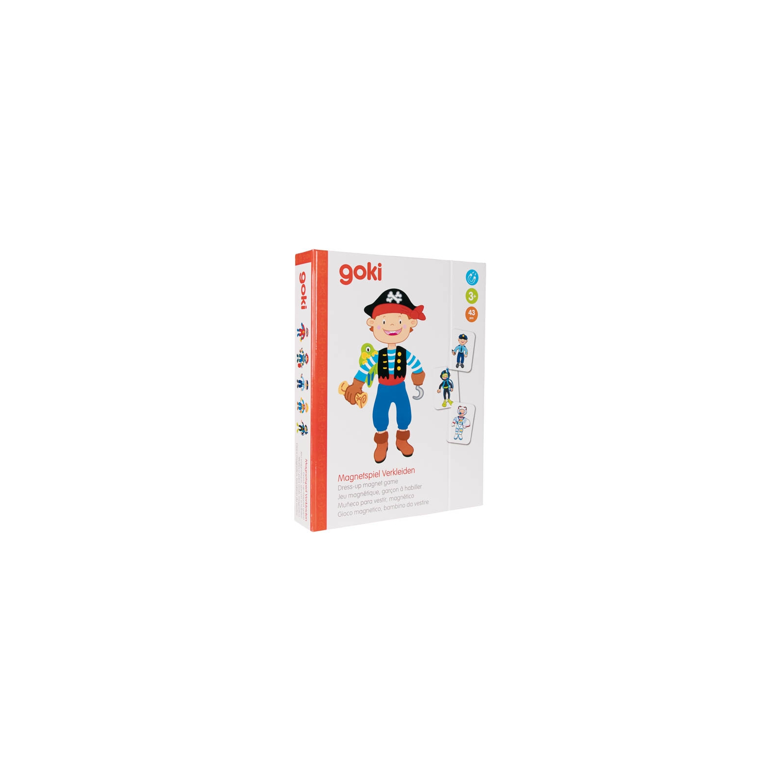 Развивающая игрушка Goki Магнитная книга Наряды для мальчика (58741G) изображение 4