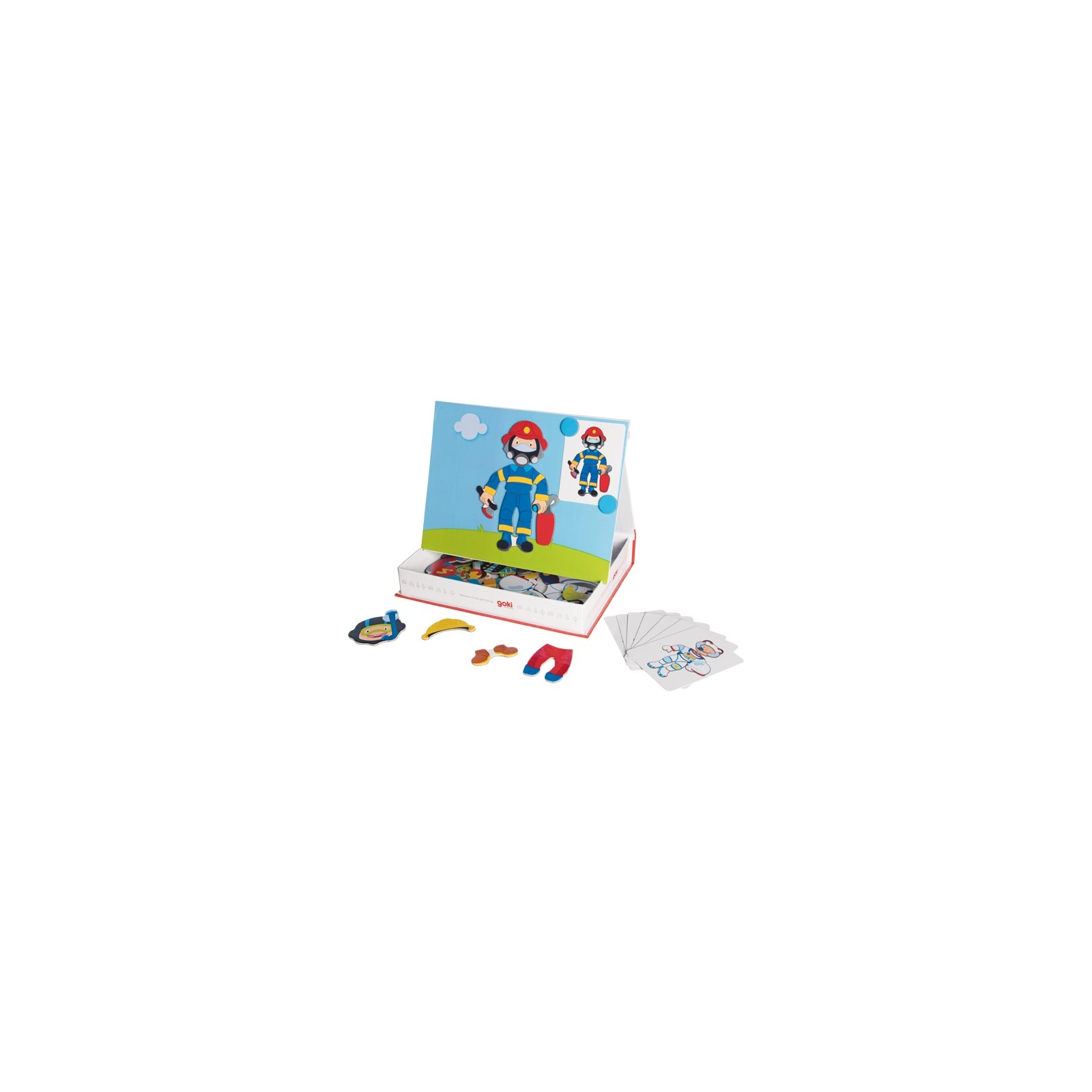 Развивающая игрушка Goki Магнитная книга Наряды для мальчика (58741G)