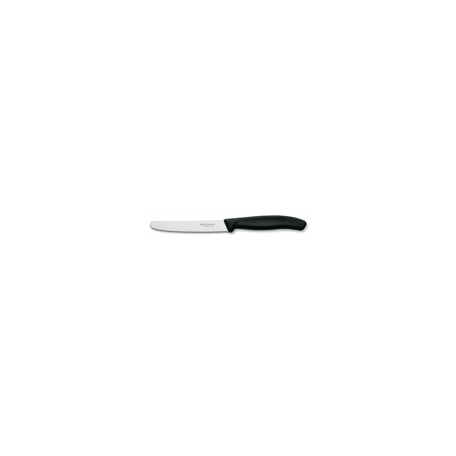 Кухонний ніж Victorinox SwissClassic для овощей 11 см, волнистое лезвие, черный (6.7833)