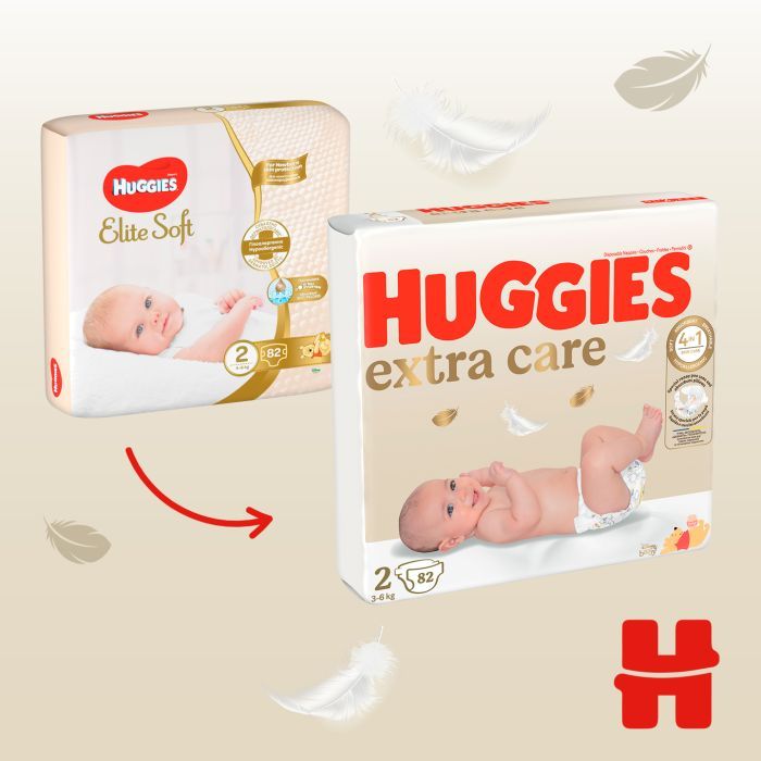 Подгузники Huggies Extra Care Size Размер 2 (3-6 кг) 24 шт (5029053550275) изображение 4